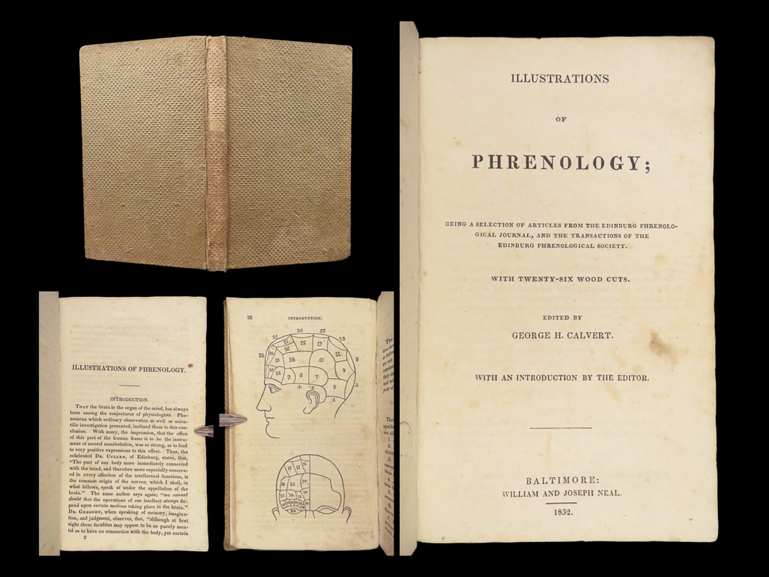 1832 Phrenology Illustrations Pseudoscience Forensic MURDER CASES Physiognomy (1 of 10)