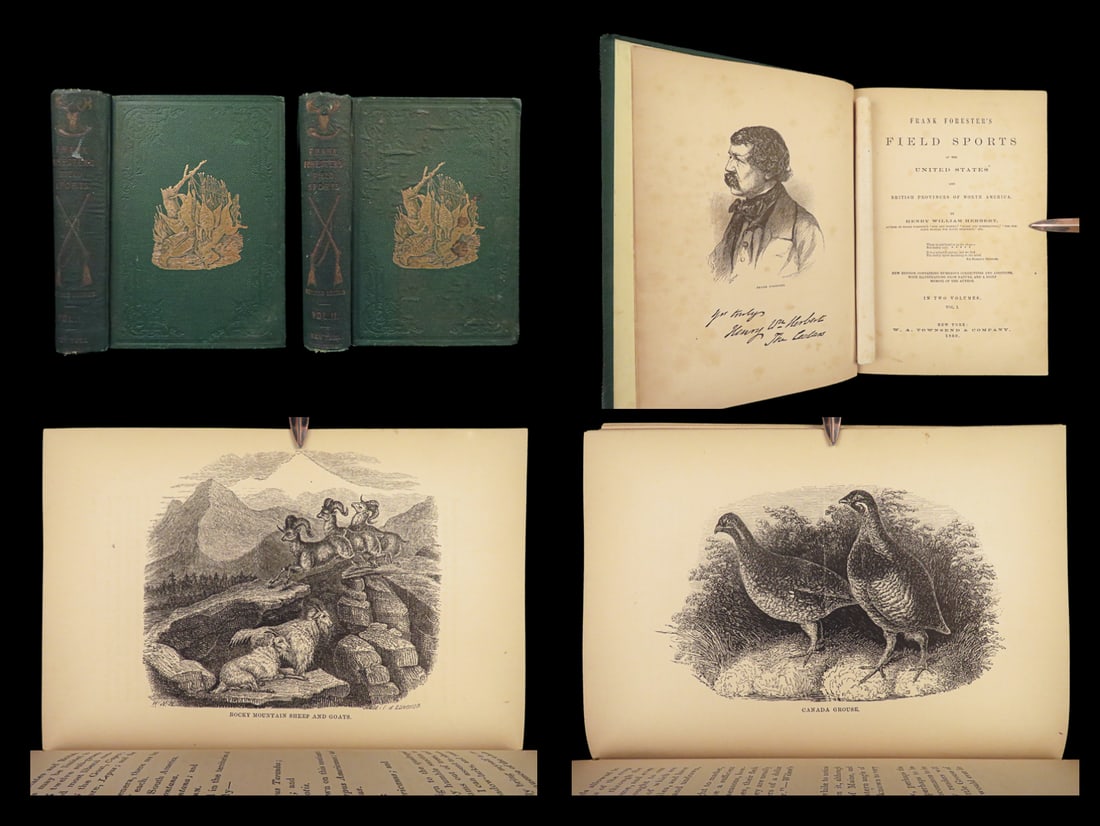 1860 HUNTING & Fishing Frank Forester Field Sports Herbert Illustrated 2v (1 of 10)