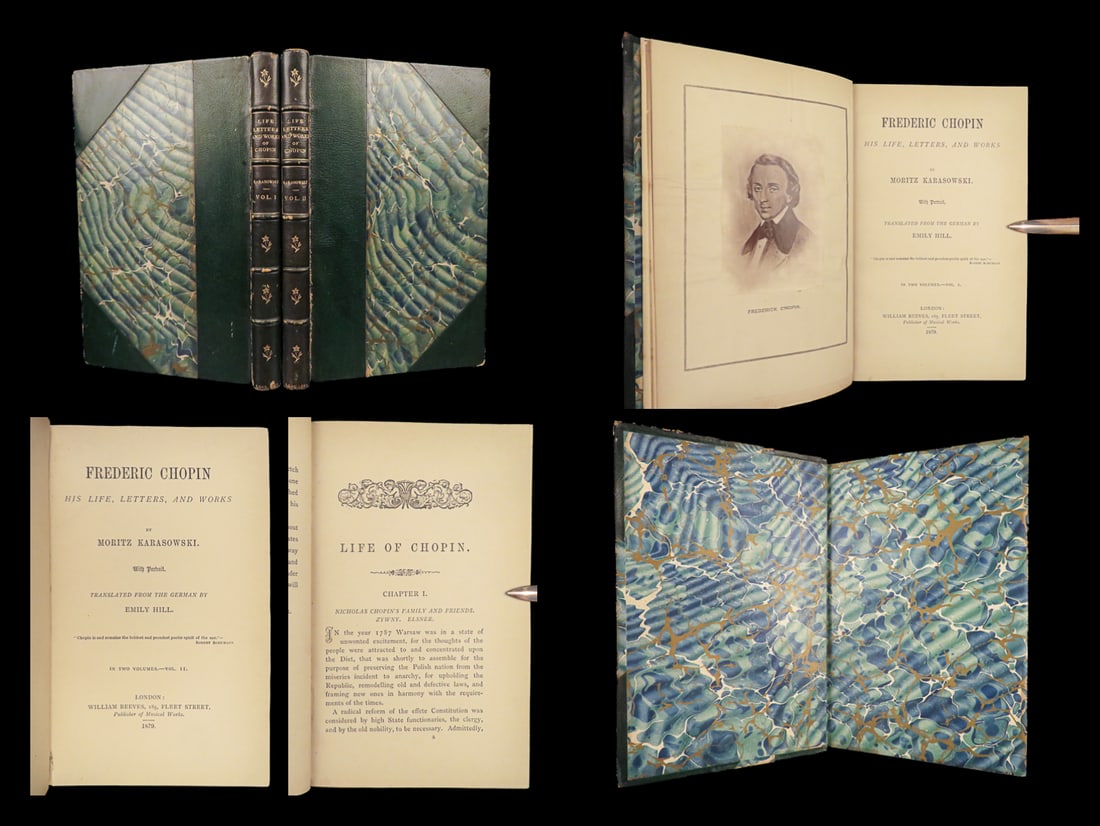 1879 Frederick CHOPIN 1ed Piano MUSIC Romantic Classical Poland Karasowski 2v: 1879 Frederick CHOPIN 1ed Piano MUSIC Romantic Classical Poland Karasowski 2v Frederick Chopin was a 19th-century Polish composer who is best-known for his vast portfolio of piano works. He was an exc