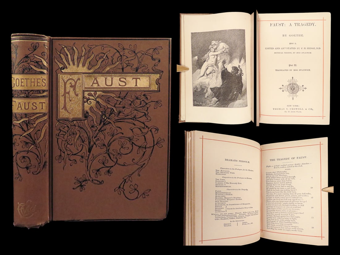 1885 FAUST by Johann Goethe Tragedy Esoteric Devil English Swanwick Illustrated (1 of 10)