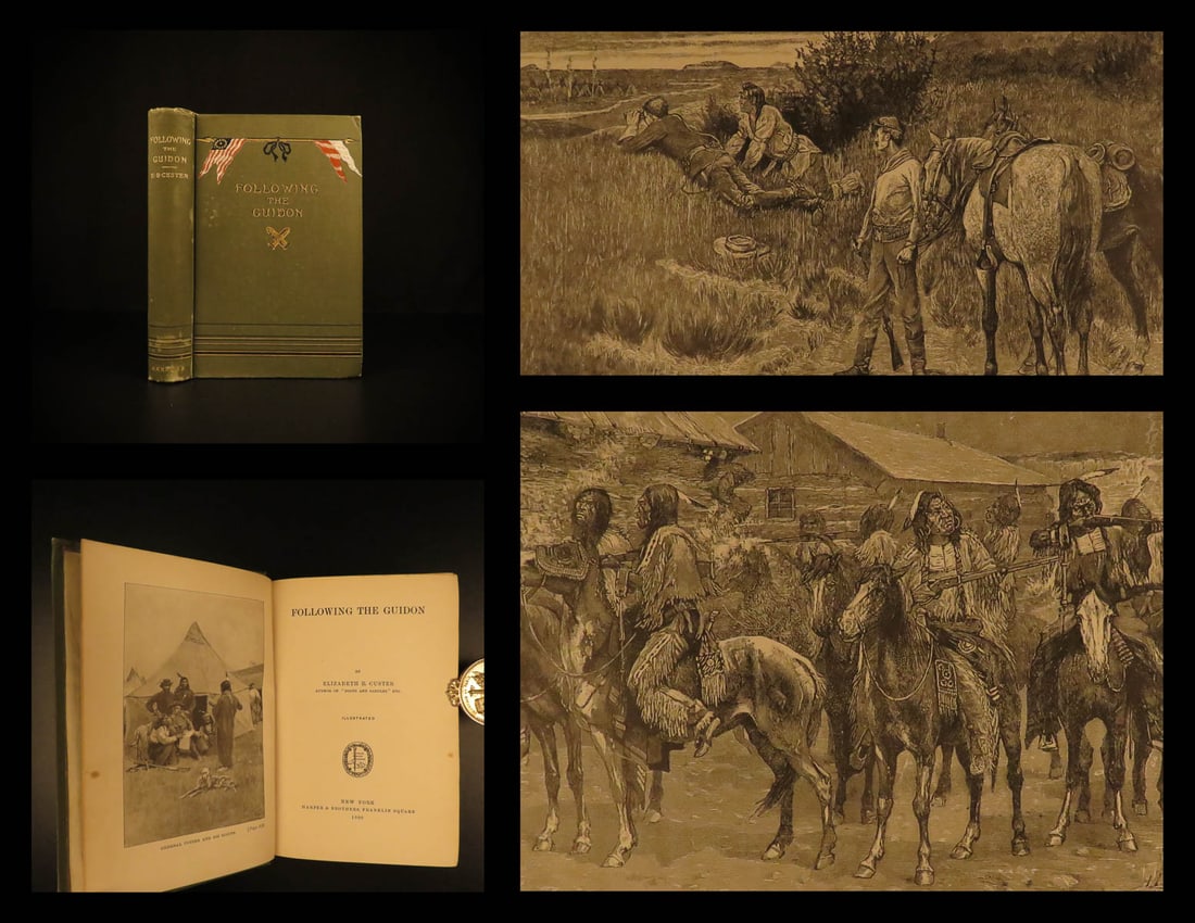 1890 CUSTER 1st ed Following the Guidon Civil War Native American Indian Wars (1 of 10)