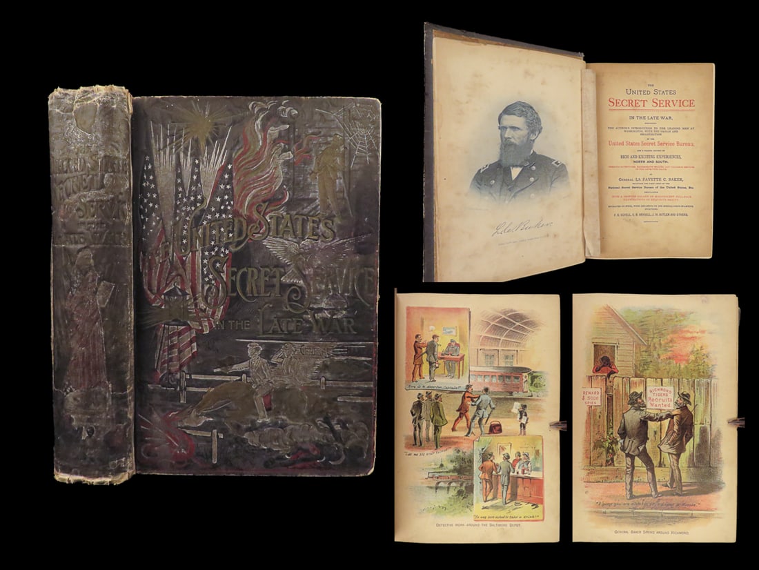 1890 US Secret Service 1ed Civil War Wilkes Booth Lincoln Assassination Baker (1 of 10)