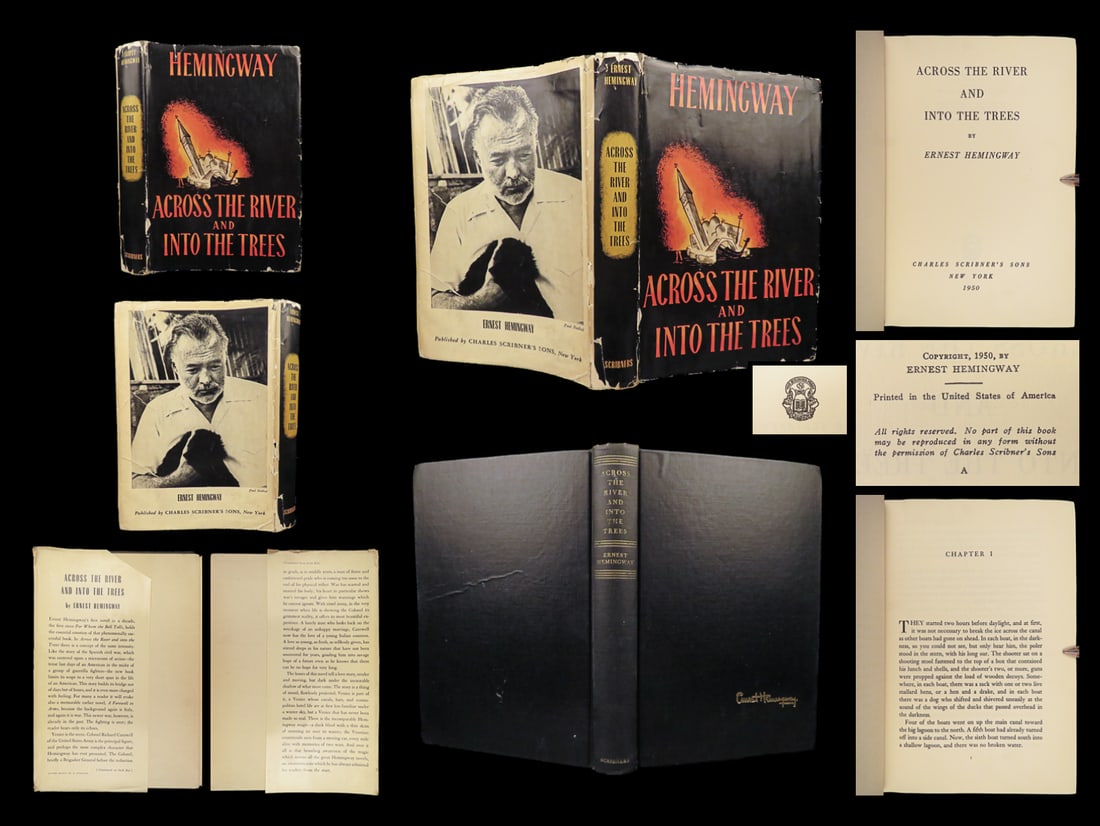 1950 Hemingway 1ed/1st Across the River and Into the Trees Ernest World War I (1 of 10)
