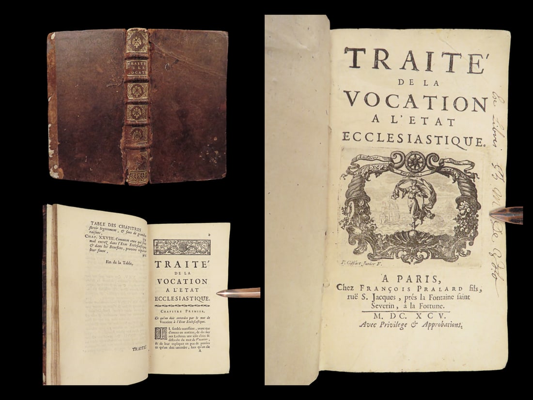 1695 Catholic Church 1st ed Ecclesiastical Vocations Customs BIBLE Popes Theirry: 1695 Catholic Church 1st ed Ecclesiastical Vocations Customs BIBLE Popes Theirry A rare, curious 18th-century treatise on the state of ecclesiastical vocations. Written by Jean de Viller Thierry, this