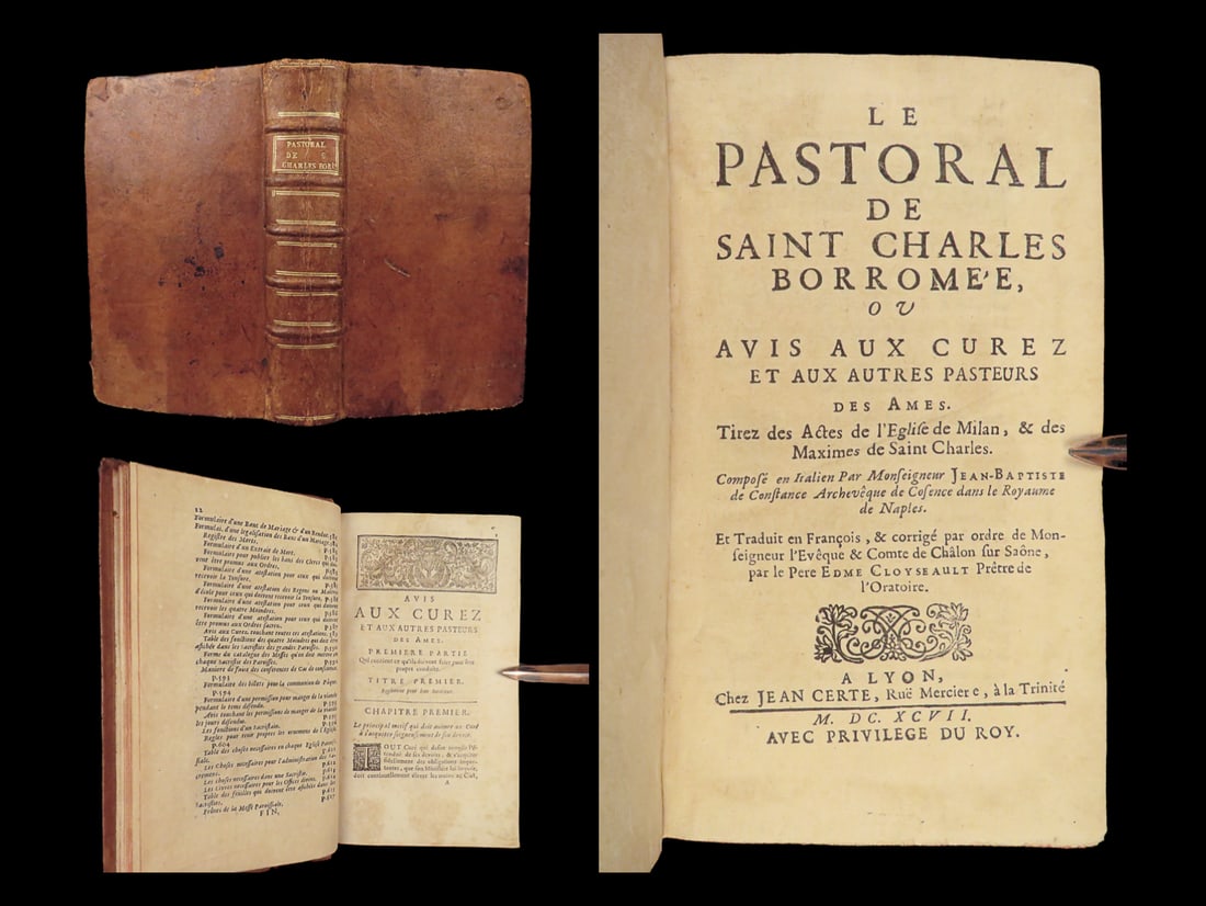 1697 Catholic Church Maxims 1ed Saint Charles Borromeo Pastoral Prayers Liturgy (1 of 10)