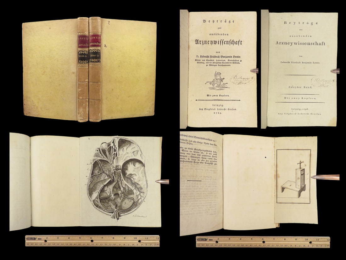 1789 Medicine 1ed Lentin Pharmacy Science German Surgery Disease Treatments 2v: 1789 Medicine 1ed Lentin Pharmacy Science German Surgery Disease Treatments 2v Lebrecht Friedrich Lentin was an 18th-century German physician who wrote numerous medical works. While most of his books 