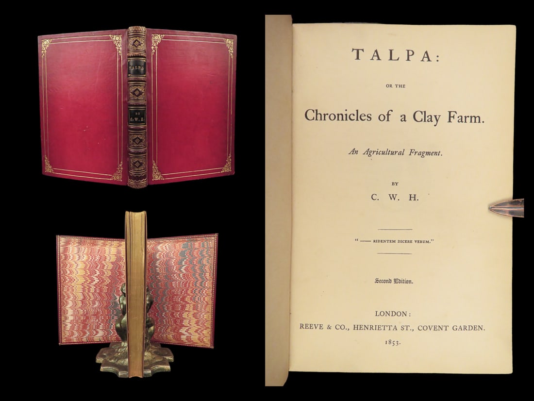 1853 George Cruikshank ART Chandos Hoskyns BINDING Agriculture Essays TALPA: 1853 George Cruikshank ART Chandos Hoskyns BINDING Agriculture Essays TALPA A stunning display! Chandos Wren Hoskyns was a 19th-century English agriculturalist who is primarily remembered for his writ