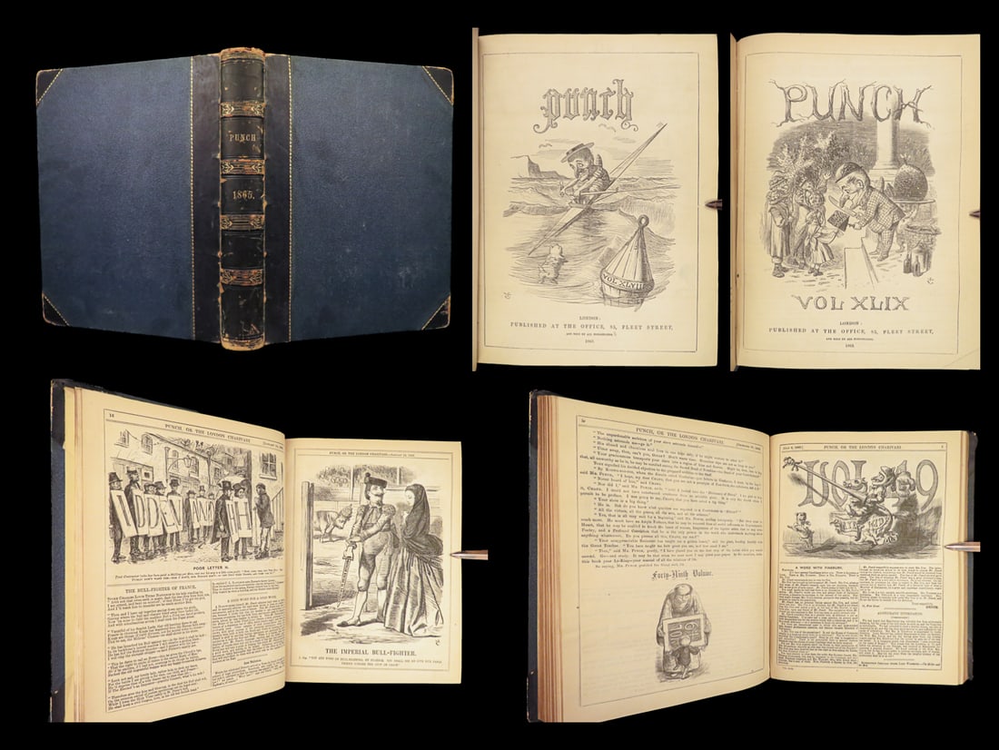 1865 Punch Magazine Illustrated Cartoon Political Satire TENNIEL ART Alice 1ed: 1865 Punch Magazine Illustrated Cartoon Political Satire TENNIEL ART Alice 1ed Punch was one of the most popular British magazines in the mid-19th-century. Written to provide the public with political