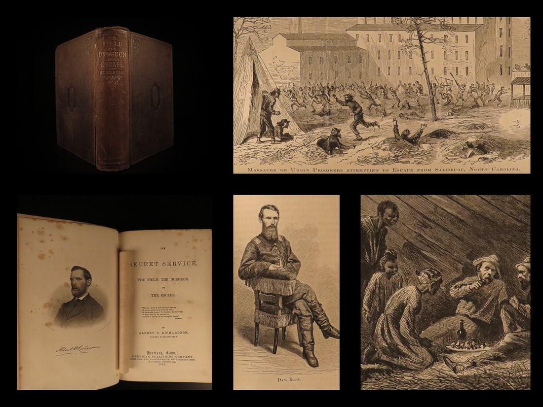 1865 1st ed Civil War Secret Service Richardson Spy Southern Prison Escape (1 of 20)