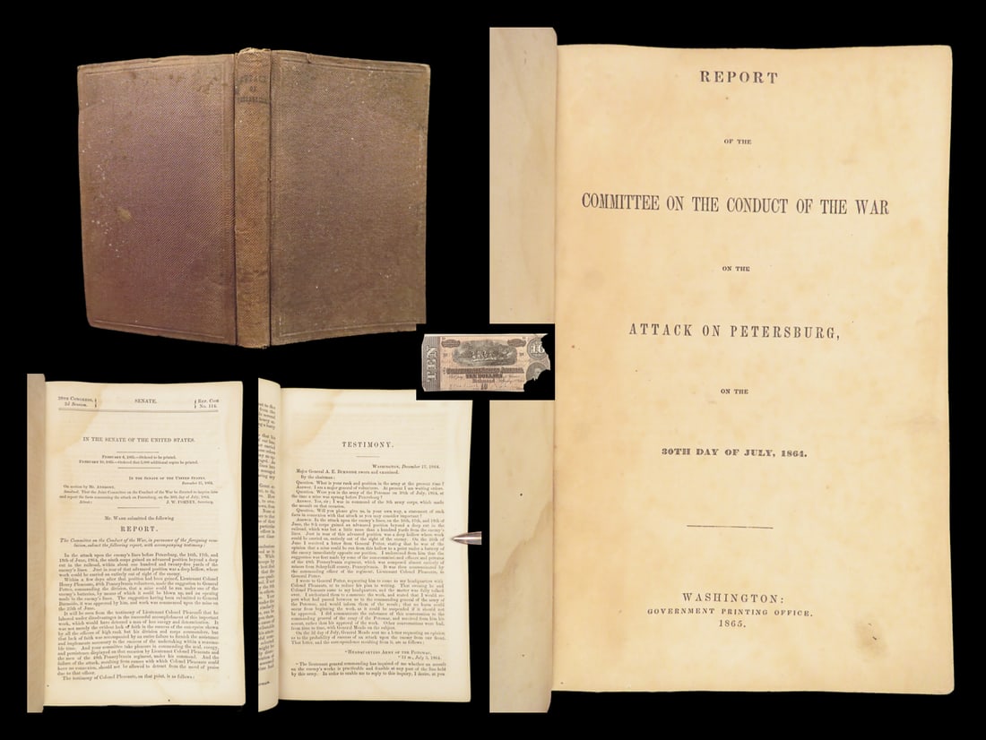 1865 Siege of Petersburg 1ed Civil War Battle CSA Army of Potomac 1864 US Senate (1 of 10)