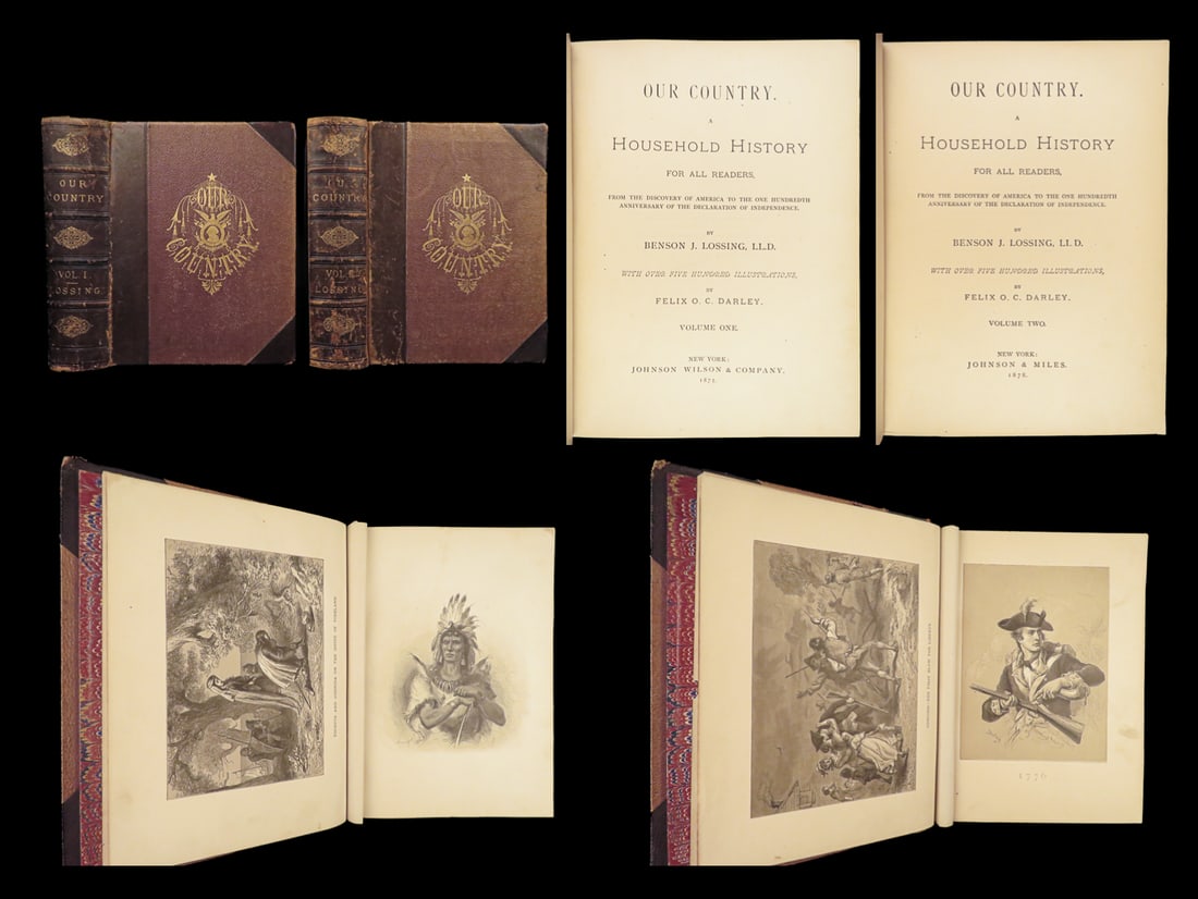 1875 America 1ed Our Country Colonial Revolutionary & Civil War Lossing 2v SET (1 of 10)