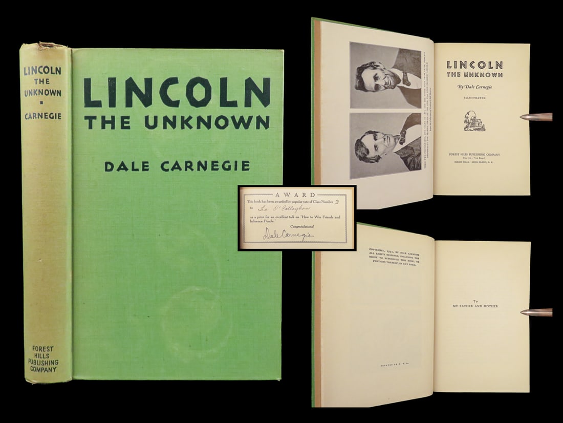 1932 Carnegie SIGNED 1ed Abraham Lincoln the Unknown Civil War Slavery Abolition (1 of 10)