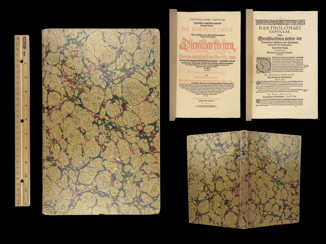 1596 Servants & Slaves LAW Inheritance Property LAND Servitude German Cipolla (1 of 10)