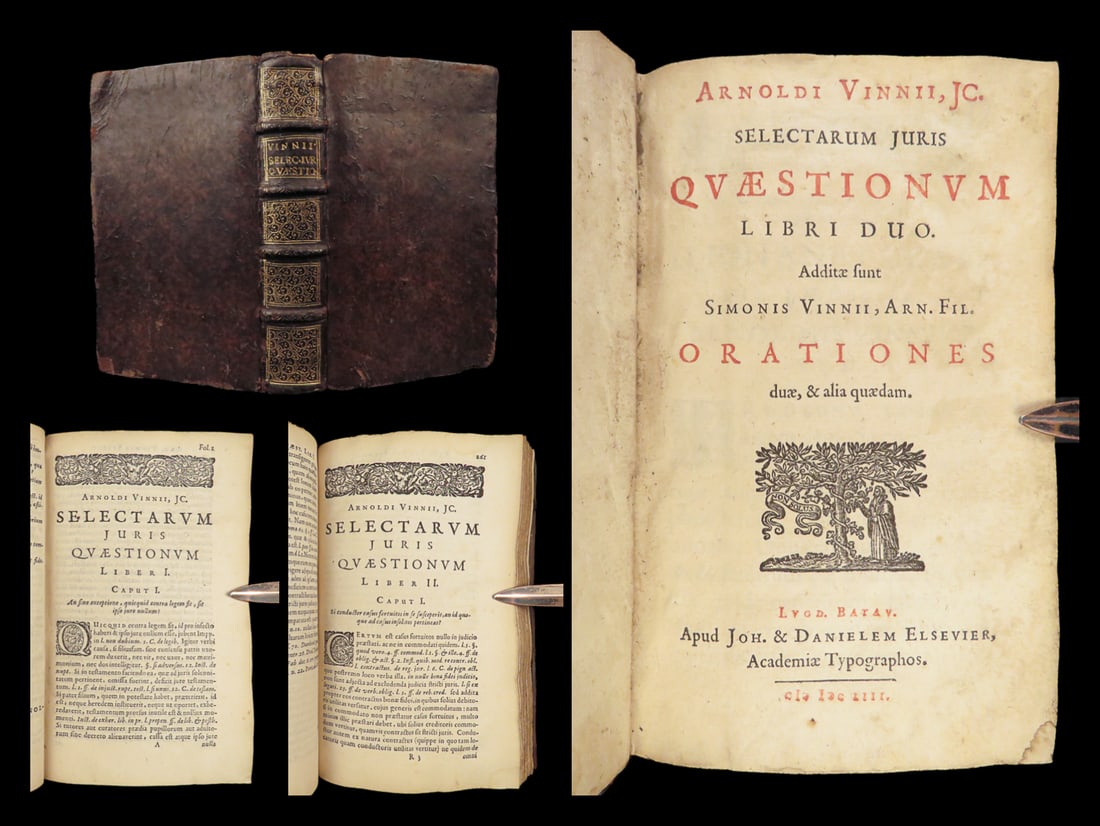 1653 Dutch LAW Commentary Jurisprudence Latin Letters Arnold Vinnius Elzevier (1 of 10)