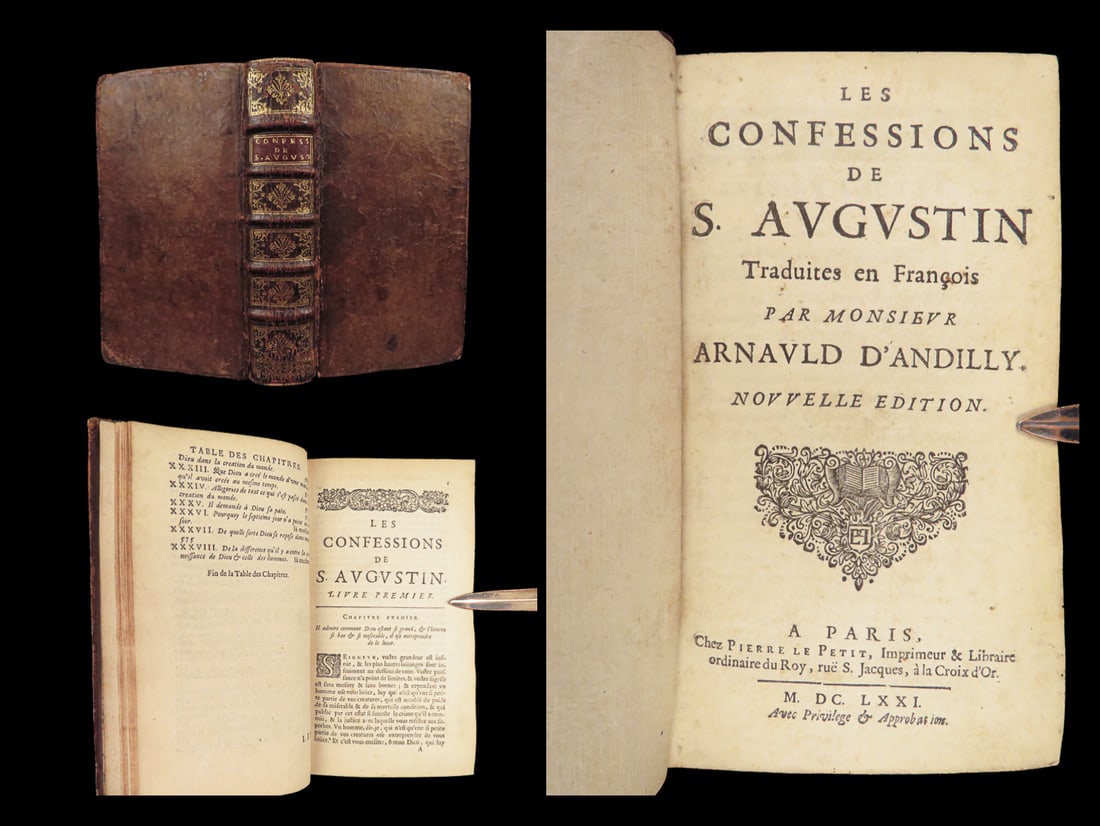1671 Confessions of Saint Augustine Bible Doctrine Predestination Philosophy (1 of 10)