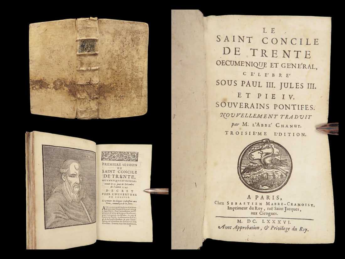 1686 Council of Trent Catholic Church Popes Paul III Canon Law Chanut Paris: 1686 Council of Trent Catholic Church Popes Paul III Canon Law Chanut Paris Martial Chanuts treatise on the Council of Trent was an important work of Chanuts attempts at bringing understanding to Euro