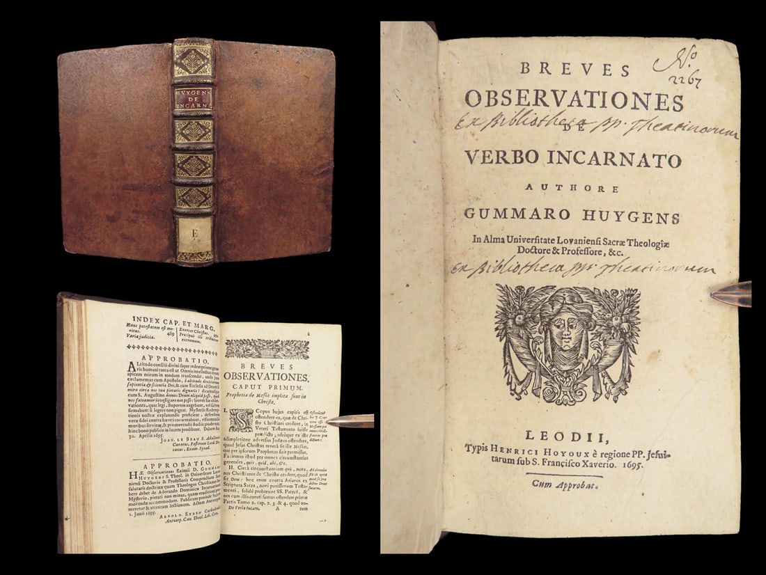 1695 Bible Prophecy Gommaire Huygens Liege Belgium Incarnate Word Old Testament (1 of 10)