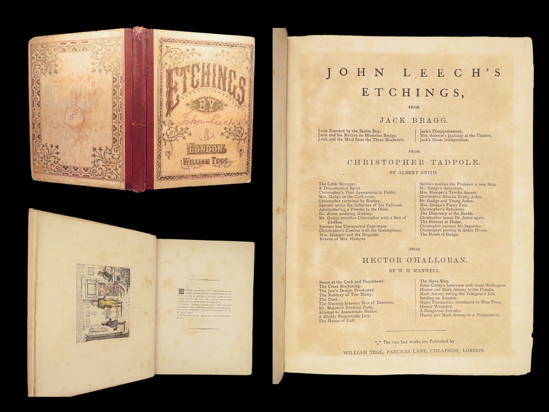 1850 John Leech Etchings 1ed Jack Bragg Christopher Tadpole & Hector OHalloran (1 of 10)