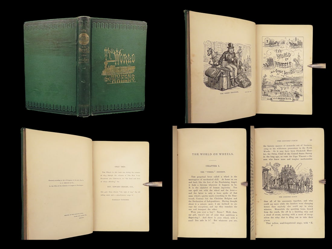 1874 American Travel 1ed Locomotive Boats Illustrated World on Wheels Ben Taylor (1 of 10)