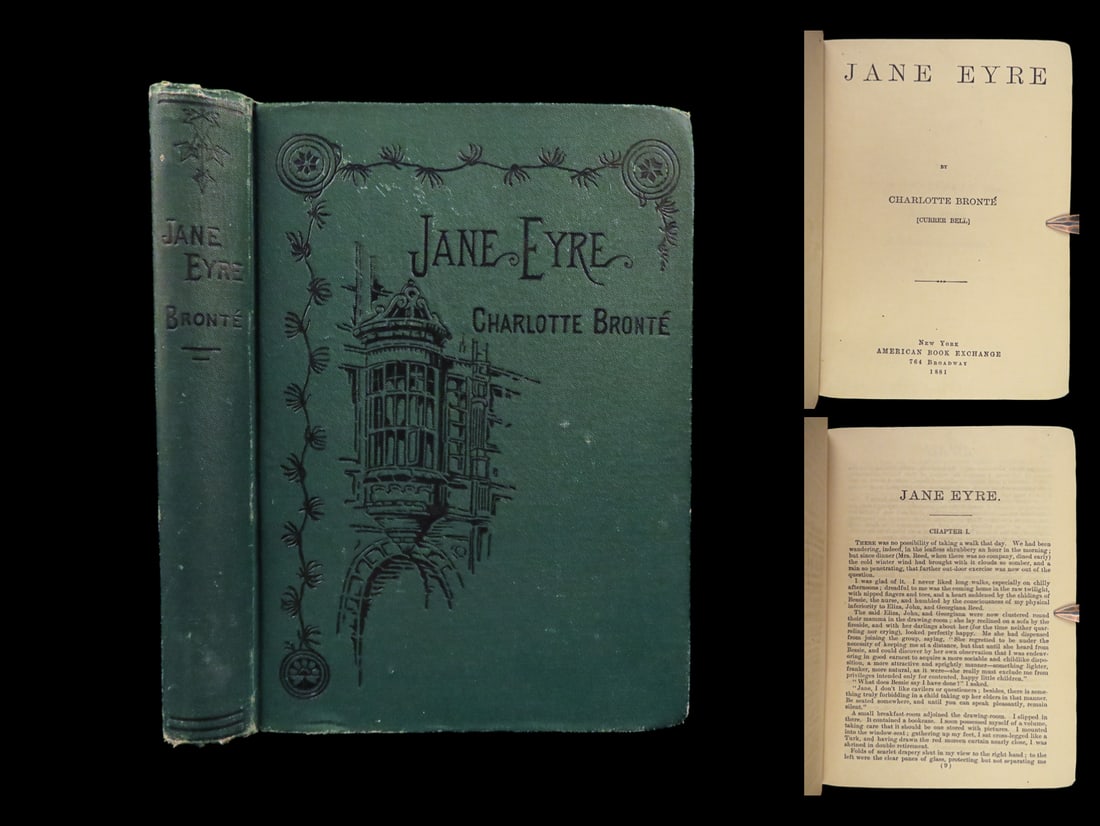 1881 Jane Eyre Charlotte Bronte Gothic Feminism Currer Bell CLASSIC Novel (1 of 10)