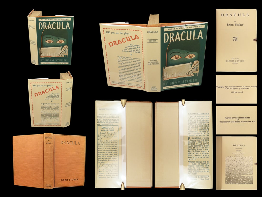 1897 DRACULA Bram Stoker Horror Gothic Occult Transylvania Vampires RARE (1 of 10)