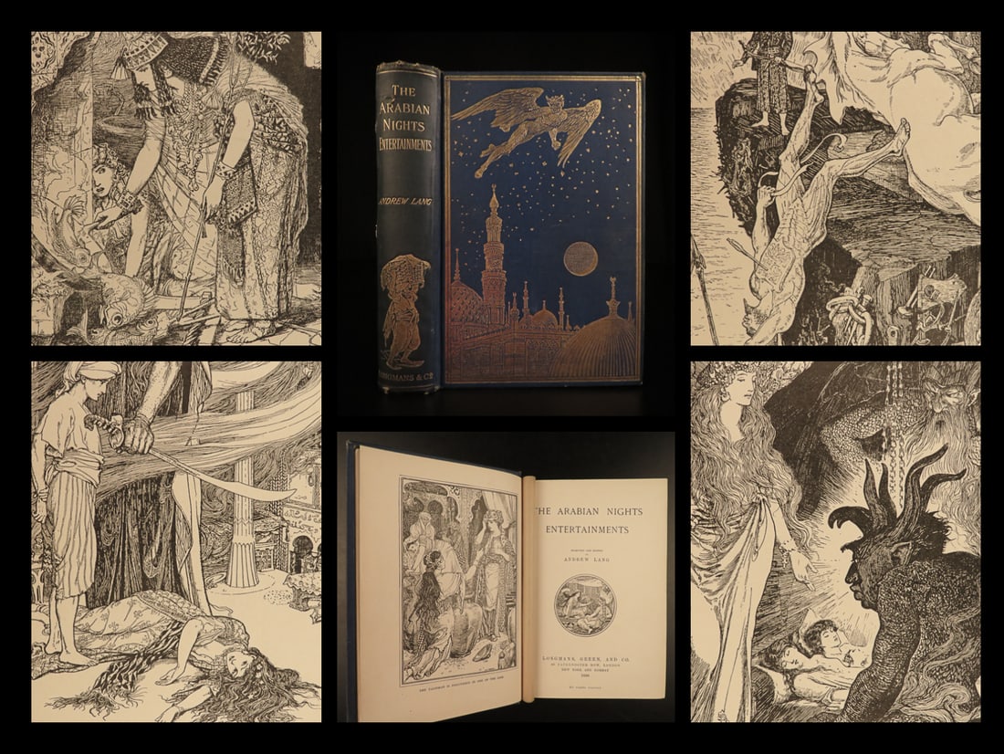 1898 Arabian Nights 1ed Andrew Lang Fairy Tales Illustrated Ali Baba Aladdin (1 of 10)