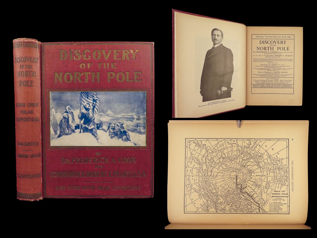 1909 North Pole Discovery 1ed ARCTIC Cook & Peary Ships Voyages Illustrated (1 of 10)