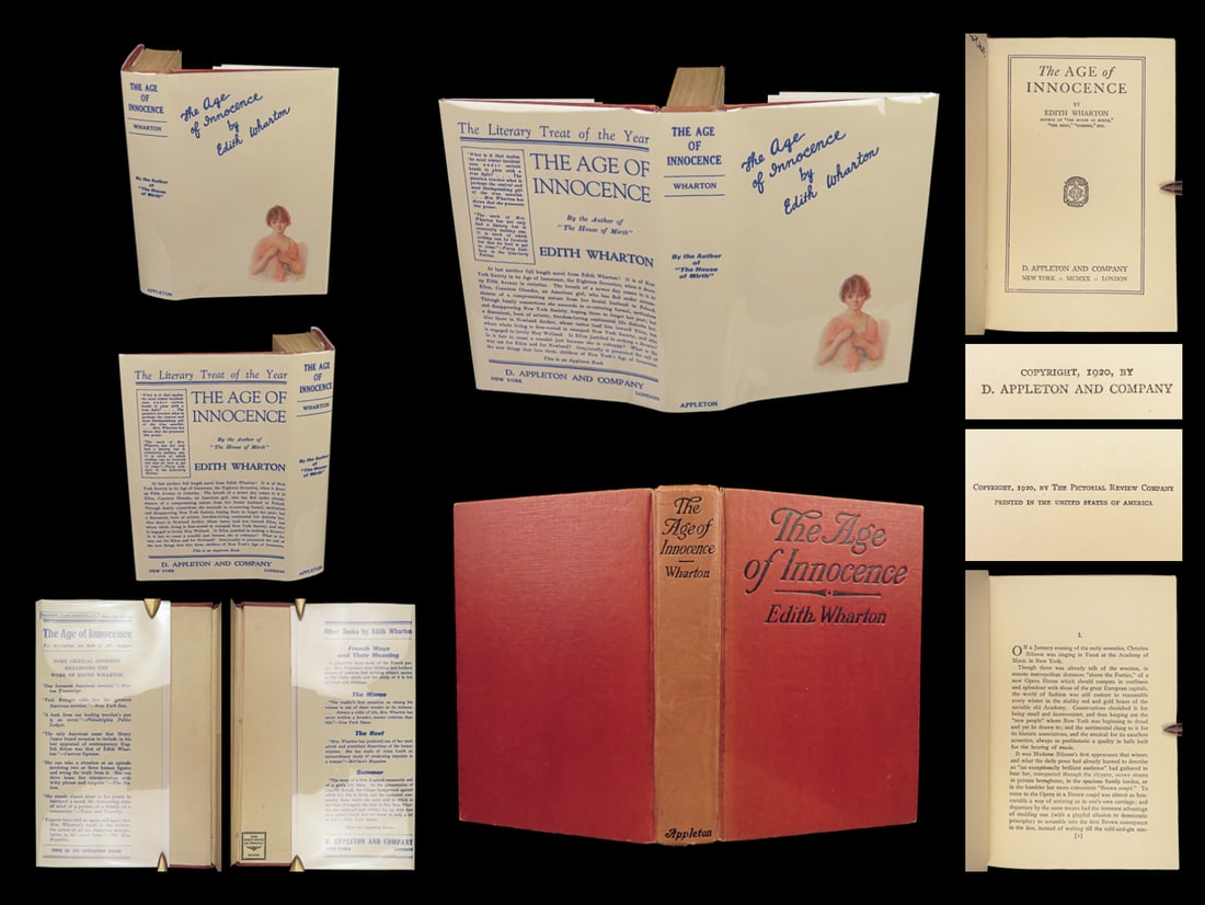 1920 Edith Wharton 1ed Age of Innocence Pulitzer Prize Gilded Age New York (1 of 10)