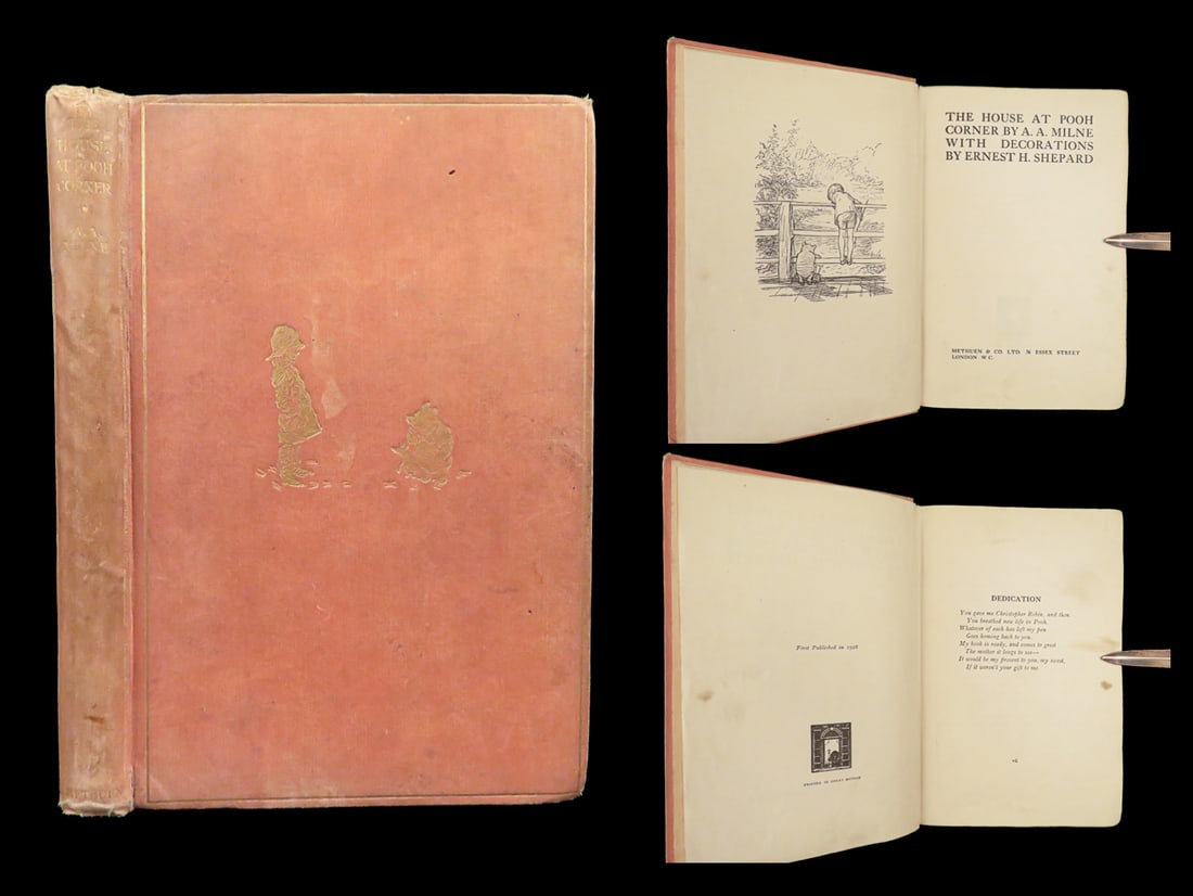 1928 Winnie the Pooh 1st/1st House Pooh Corner Milne Shepard Illustrated: 1928 Winnie the Pooh 1st/1st House Pooh Corner Milne Shepard Illustrated “Some people care too much. I think its called love.” ? A.A. Milne, Winnie-the-Pooh Shortly after the successes of When