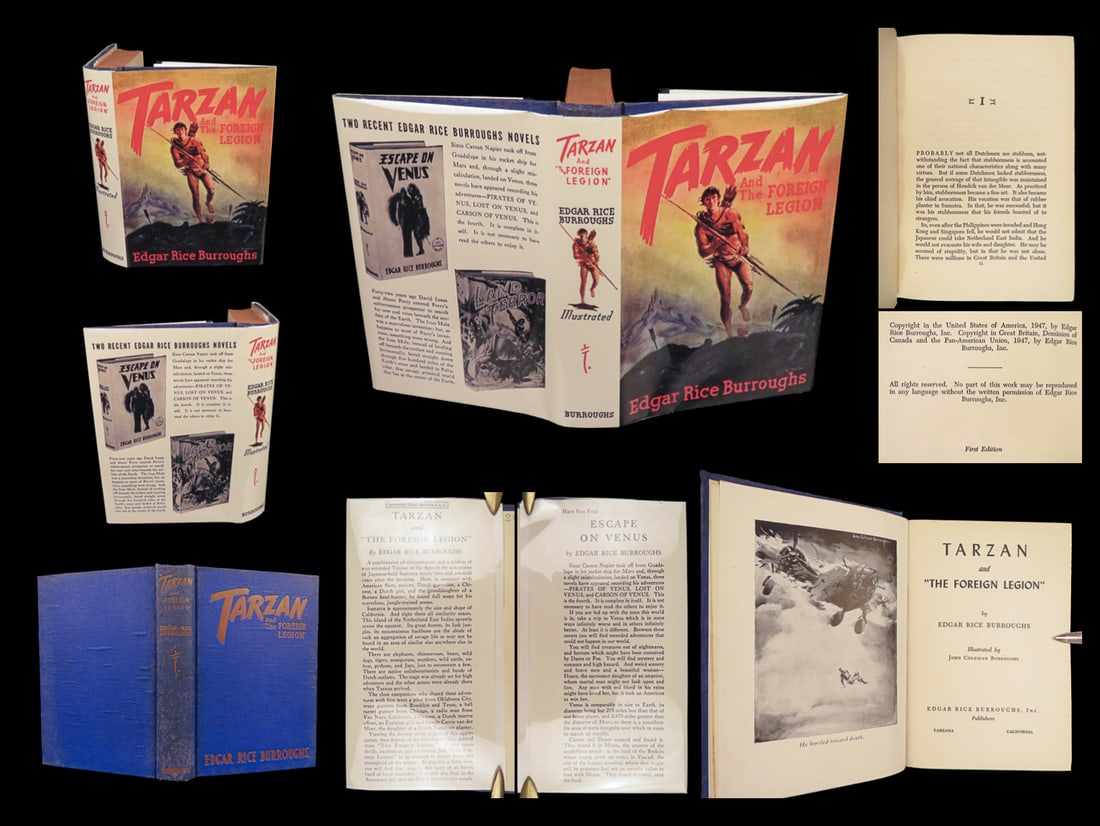 1947 TARZAN 1st ed The Foreign Legion Edgar Rice Burroughs World War II Japan (1 of 20)