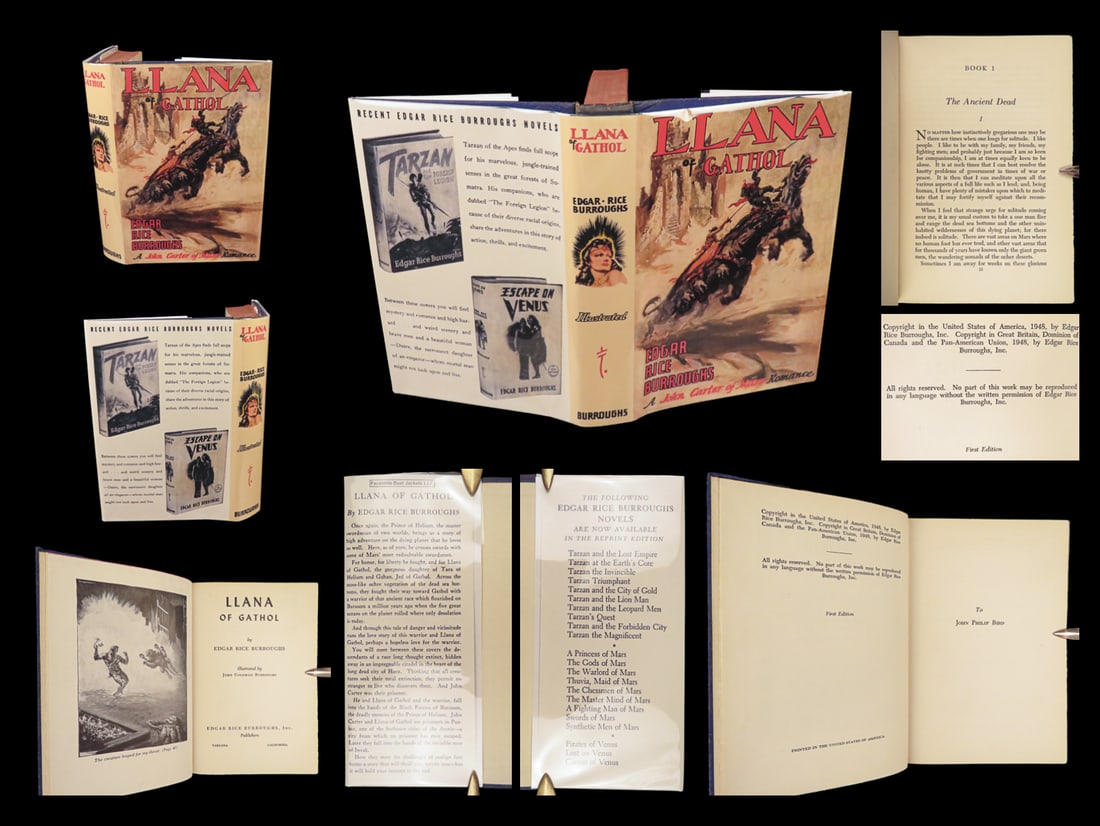1948 Sci-Fi 1st ed Llana of Gathol Burroughs John Carter Barsoom Mars Tarzan (1 of 10)