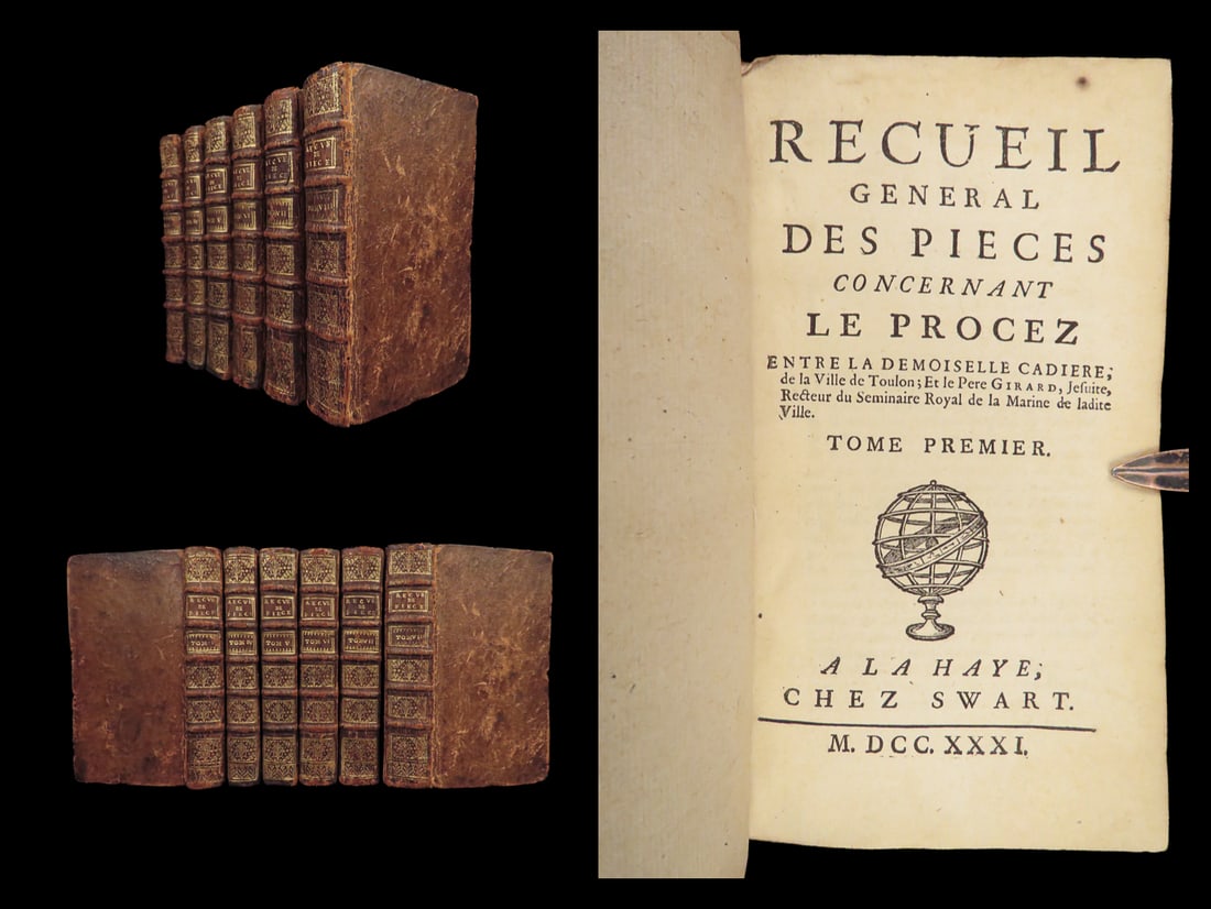 1731 LAW Cadiere & Girard Trial 1ed anti-Jesuit France Feminism Witchcraft 6v (1 of 10)