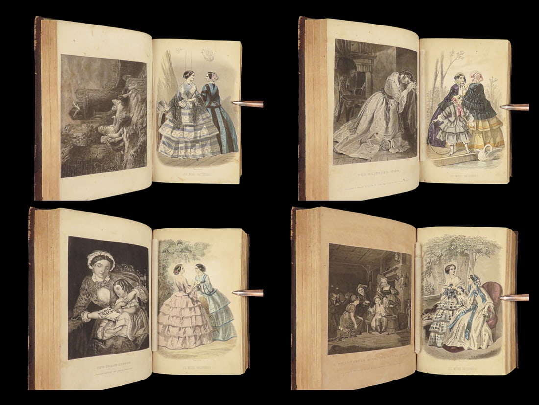 1856 FASHION 1st ed Petersons Magazine Clothing Hairstyles Crafts ART Women: 1856 FASHION 1st ed Petersons Magazine Clothing Hairstyles Crafts ART Women Petersons Magazine is a rare, 19th-century periodical filled with articles, essays, stories, and craft instructions for wome