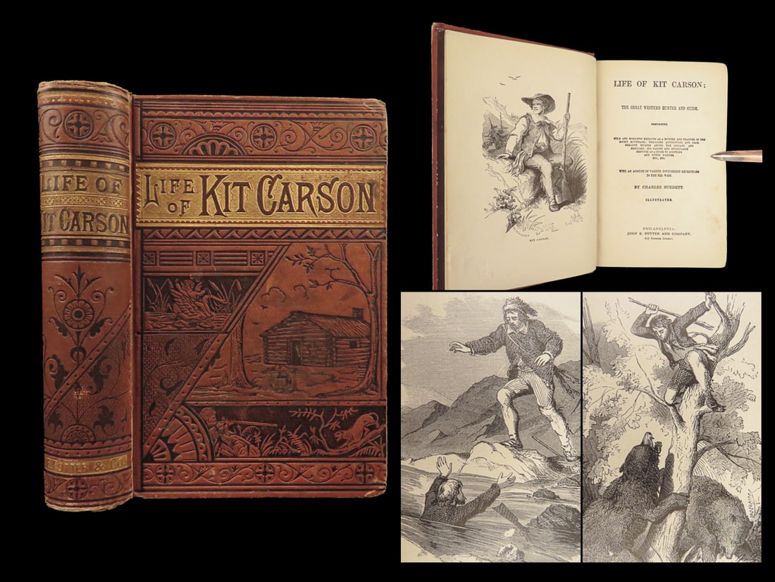 1865 Kit Carson Rocky Mountain American Expeditions INDIANS Hunting Fremont (1 of 10)