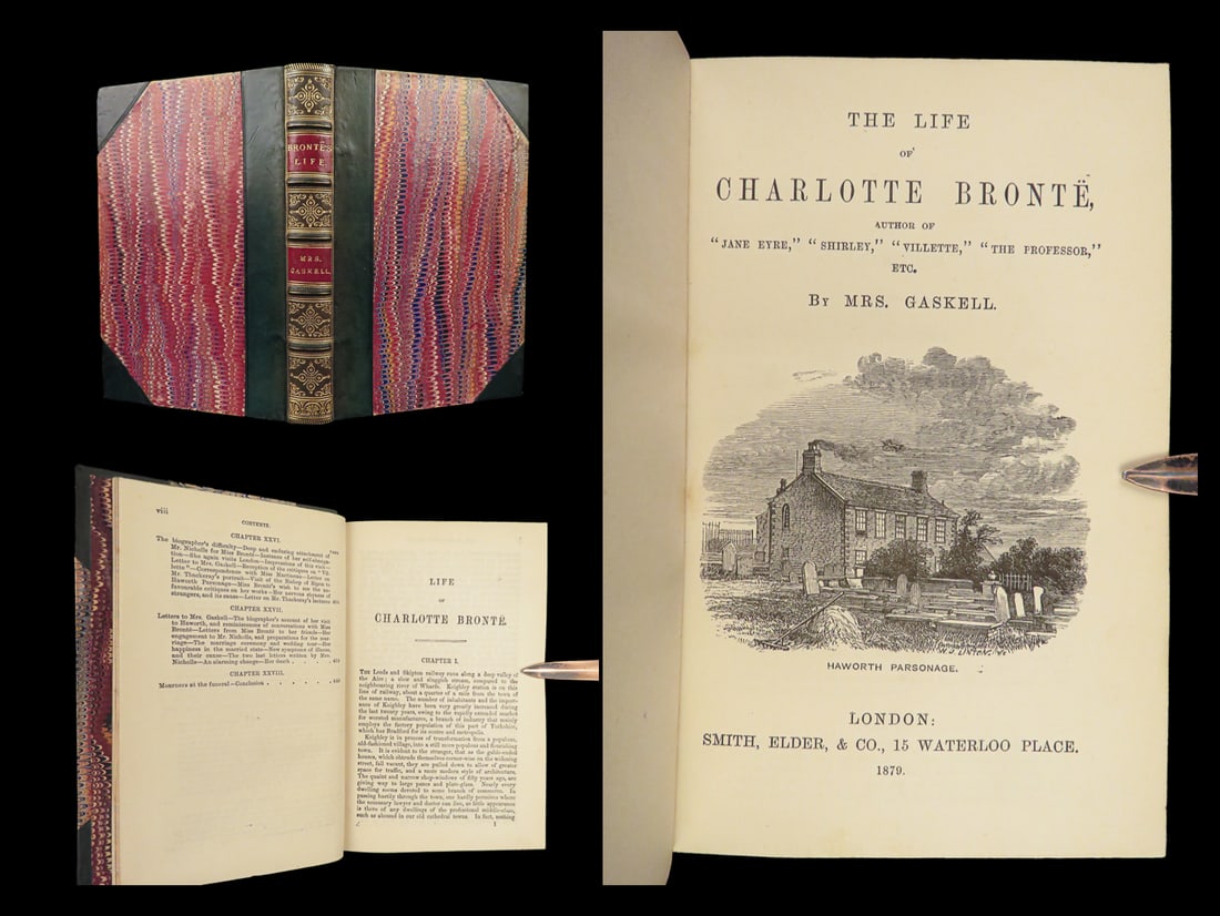 1879 Charlotte BRONTE Jane Eyre English Romance Literature FINE BINDING (1 of 10)
