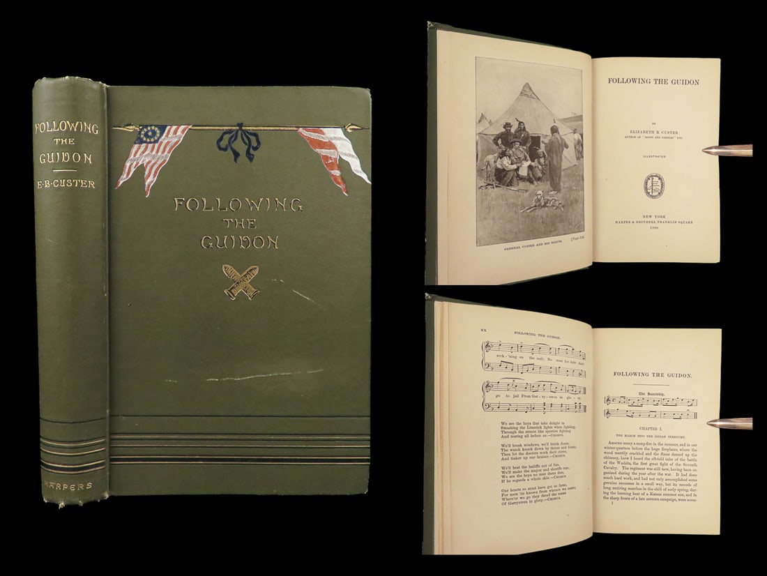 1890 CUSTER 1ed Following the Guidon Civil War Indian Wars Little Big Horn Army (1 of 10)