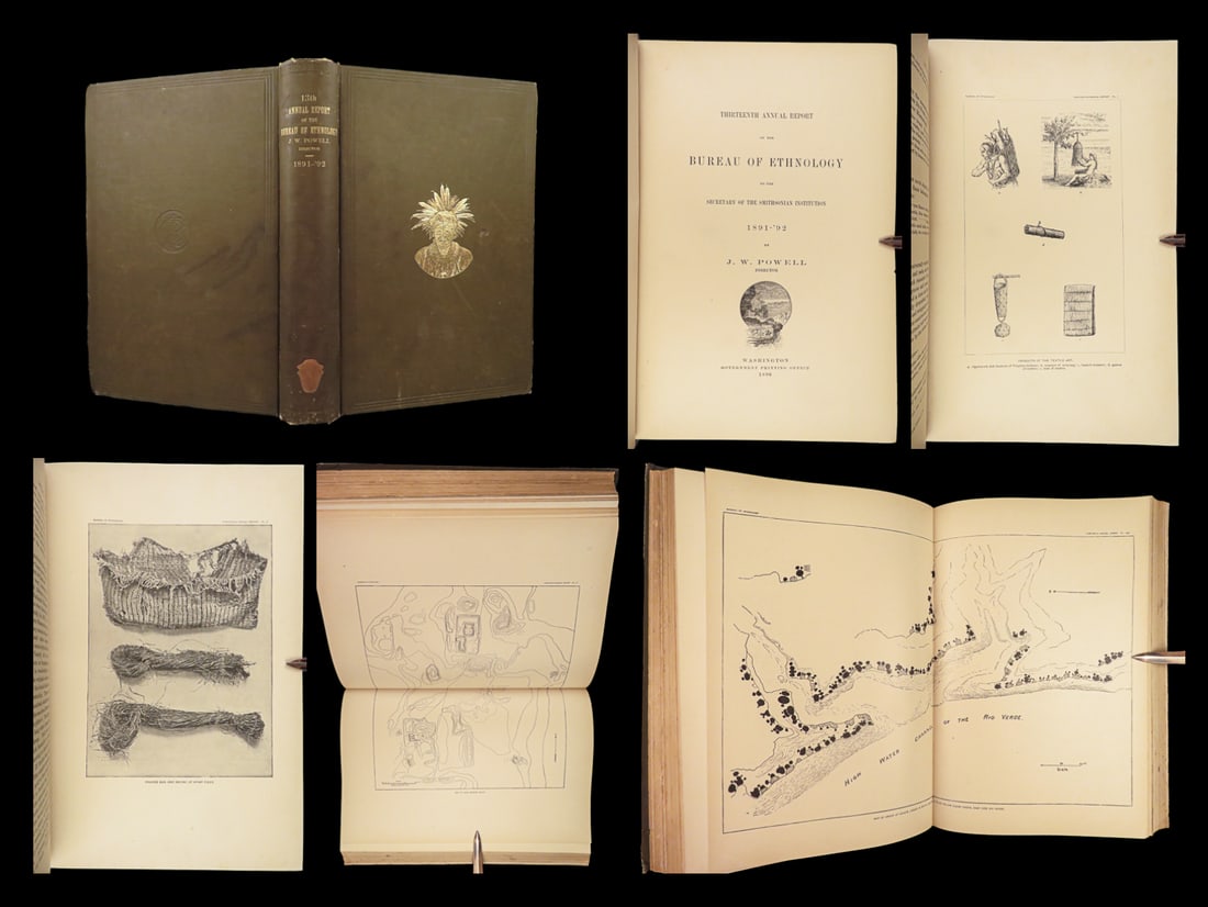 1896 ZUNI INDIAN Tribes Smithsonian Ethnology 1ed Iroquois Navajo Arrowheads ART (1 of 10)