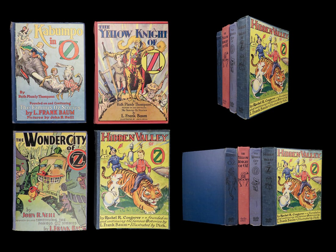1922 Wizard of Oz Books Yellow Knight Kabumpo Wonder City Hidden Valley 4v (1 of 10)