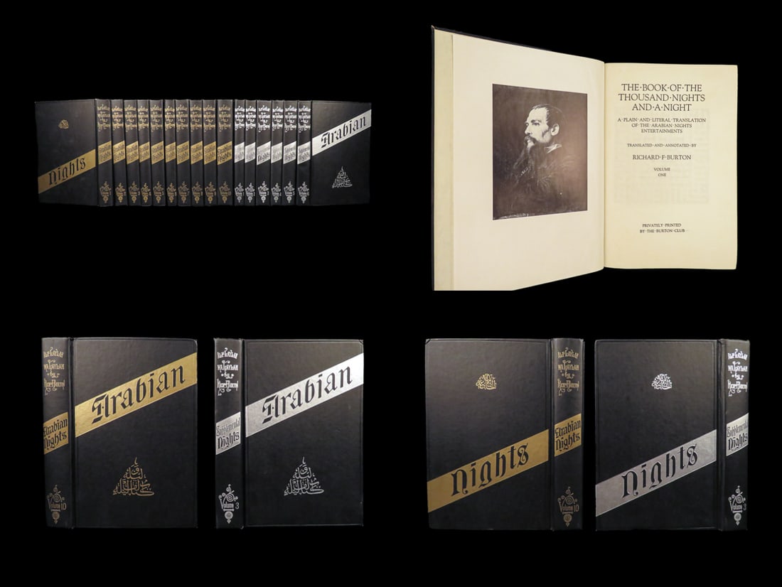 1940 Arabian 1001 Nights Illustrated Ali Baba Aladdin Burton Arab Erotica 16v (1 of 10)