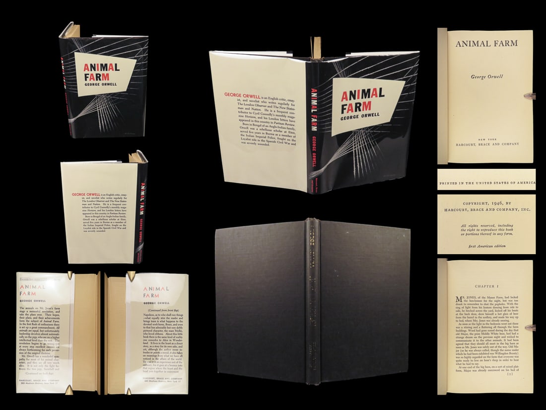 1946 Animal Farm 1st ed George Orwell Bolshevik Revolution Dystopian Socialism (1 of 10)
