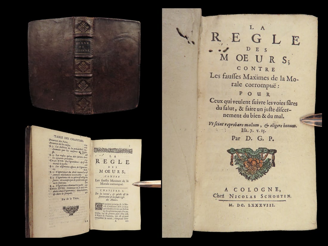 1688 Catholic MAXIMS 1ed Jansenist MONK Gerberon Jerome Augustine Boniface VIII: 1688 Catholic MAXIMS 1ed Jansenist MONK Gerberon Jerome Augustine Boniface VIII Gabriel Gerberon was a 17th-century Benedictine monk who held firm to Jansenist doctrine in the midst of Jesuit persecut