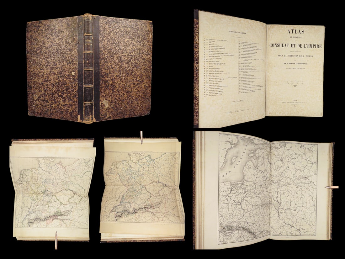 1859 Thiers 66 ATLAS MAPS to Consulate Empire French Revolution Napoleon France: 1859 Thiers 66 ATLAS MAPS to Consulate Empire French Revolution Napoleon France Born during the French Revolution, Adolphe Thiers became a famous French historian, focusing on the history of France an