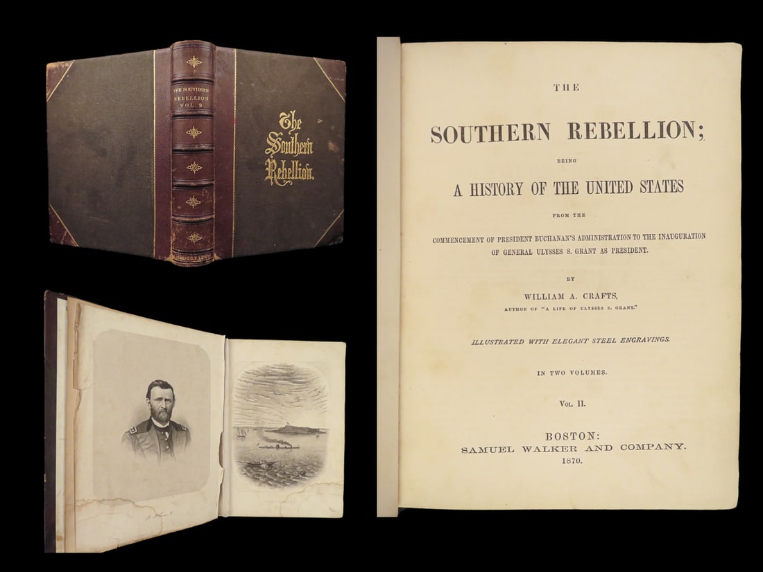 1870 Southern Rebellion Confederate Civil War Slaves CSA Illustrated US Grant (1 of 11)