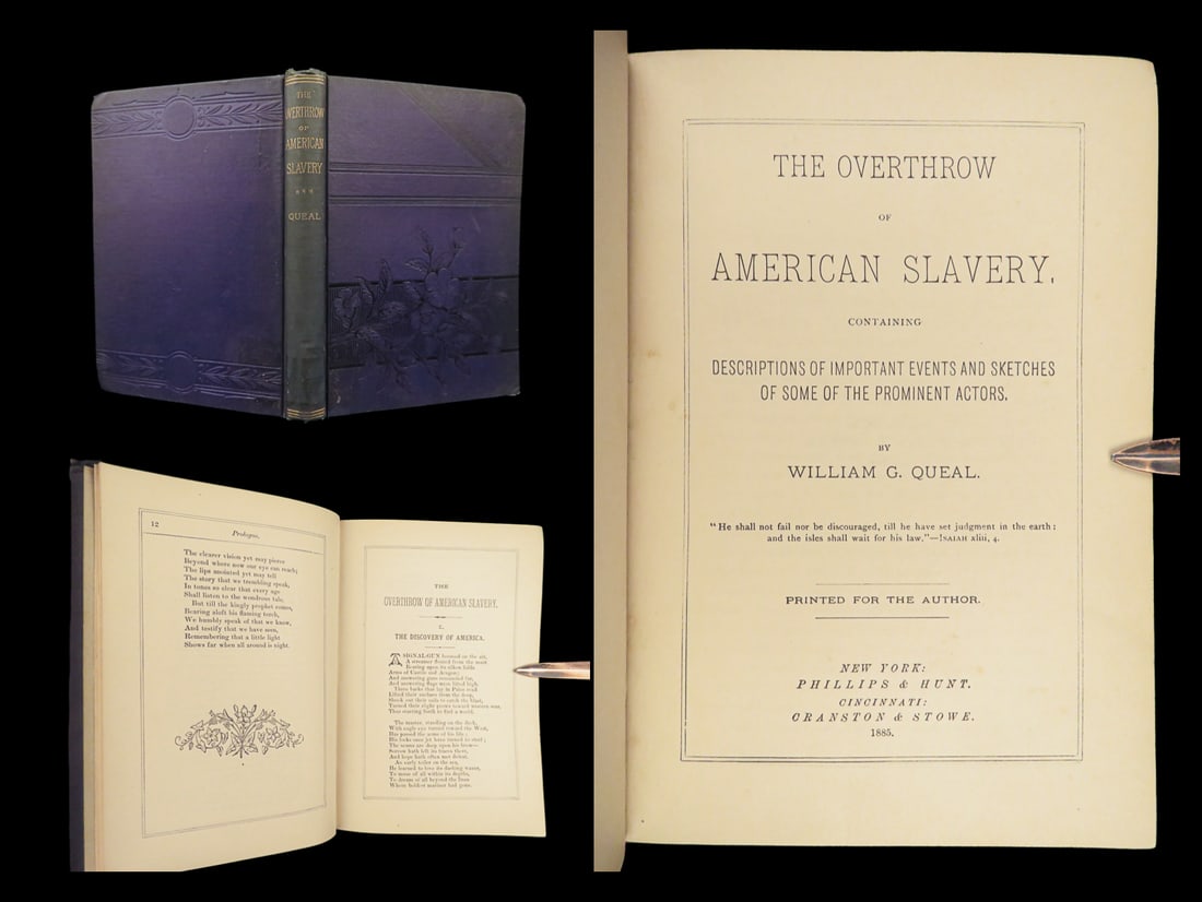 1885 Overthrow of American Slavery 1ed Queal Lincoln Emancipation Proclamation (1 of 10)