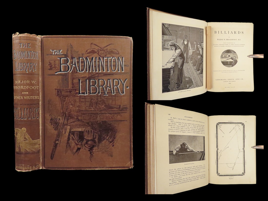 1896 Billiards & Pool 1ed Sports Pastimes Games Illustrated Strategy Techniques (1 of 10)