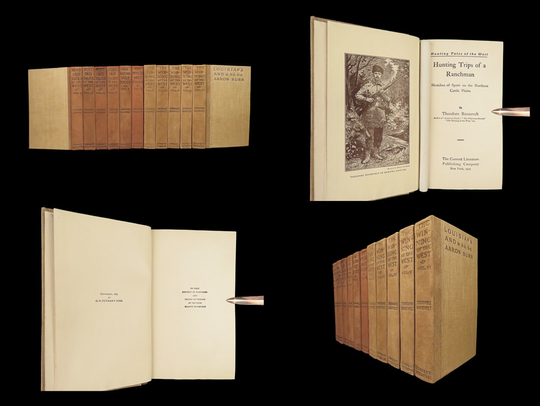 1905 Teddy ROOSEVELT Works US President Winning the West Hunting Literature 11v (1 of 10)