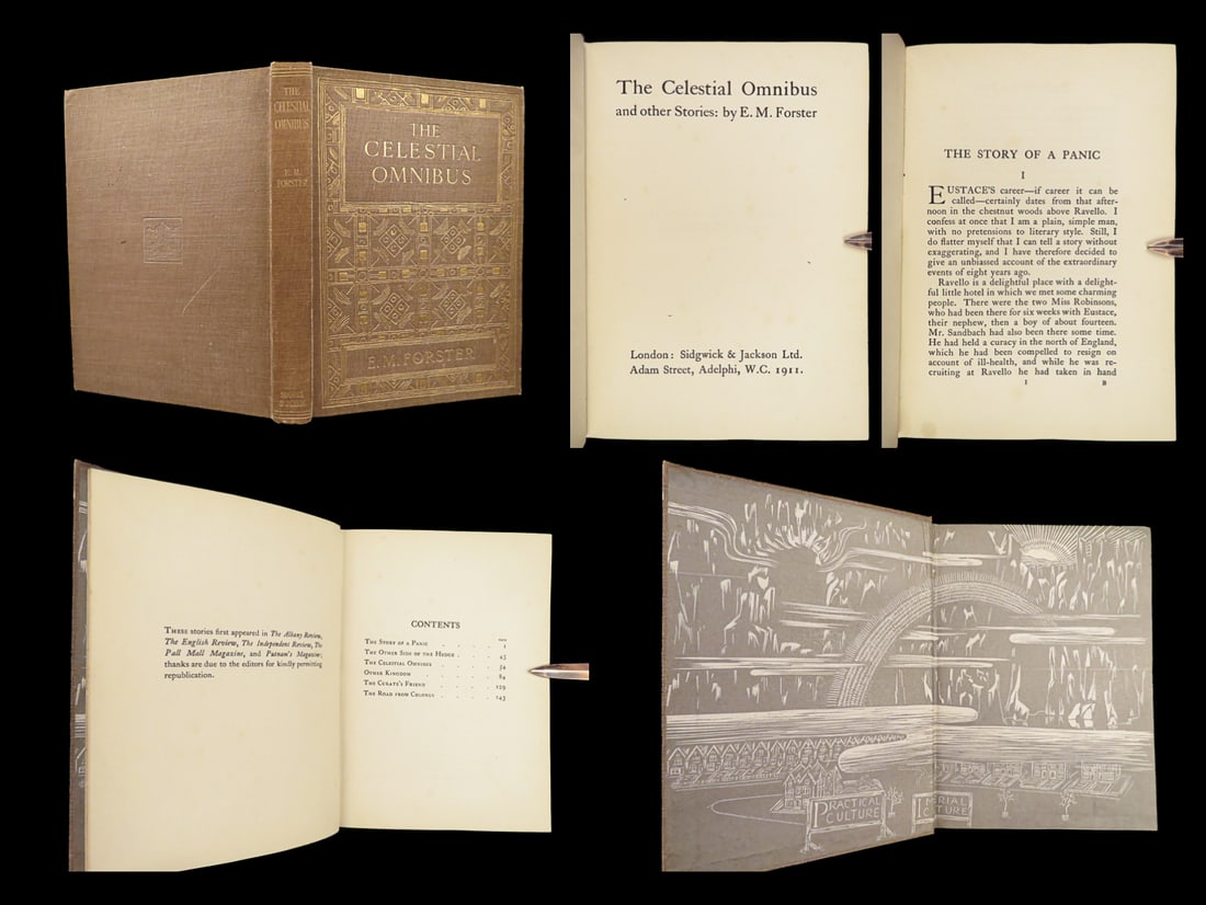 1911 MAGIC Esoteric 1ed Supernatural Short Stories Celestial Omnibus Mystery: 1911 MAGIC Esoteric 1ed Supernatural Short Stories Celestial Omnibus Mystery Compiled by English author Edward Morgan Forster, “The Celestial Omnibus and Other Stories” is an early 20th-centur