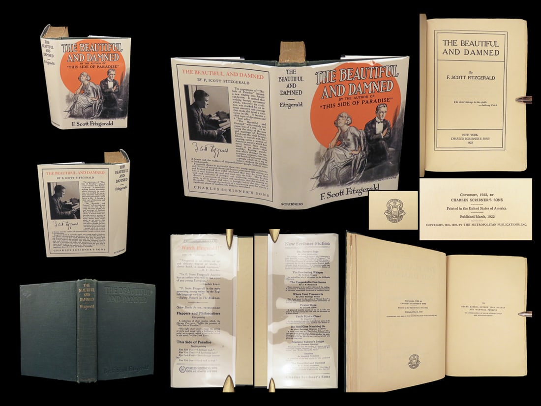 1922 The Beautiful & Damned 1ed F Scott Fitzgerald Jazz Age America CLASSIC (1 of 10)
