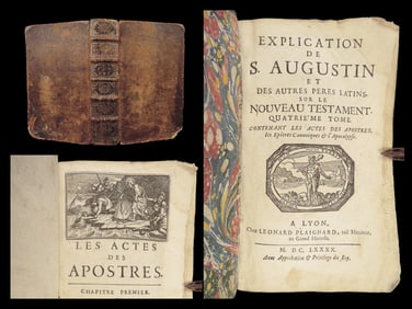 1690 Saint Augustine Commentary on New Testament Bible Latin Church Fathers