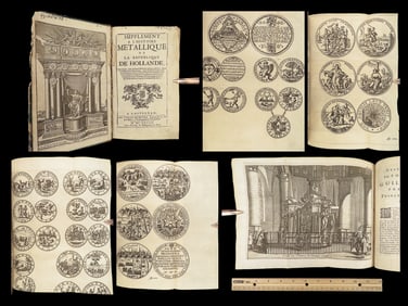 1690 Numismatics 1ed COINS Bizot Holland Medals Naval Battle Ships England Kings